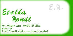 etelka mondl business card